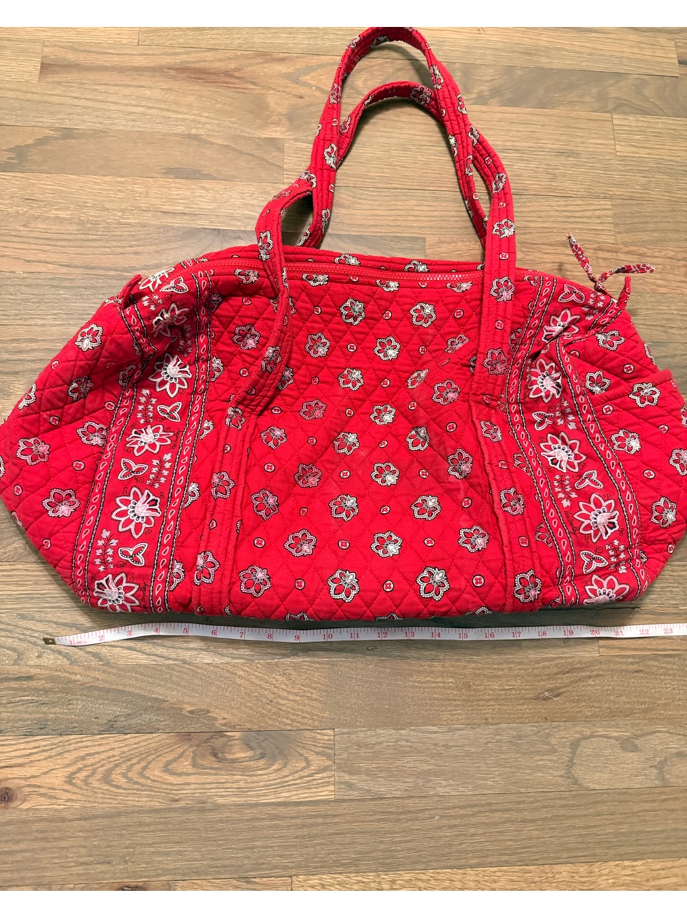 Vintage Red Bandana Vera Bradley Travel Duffle Bag - Picture 7 of 7